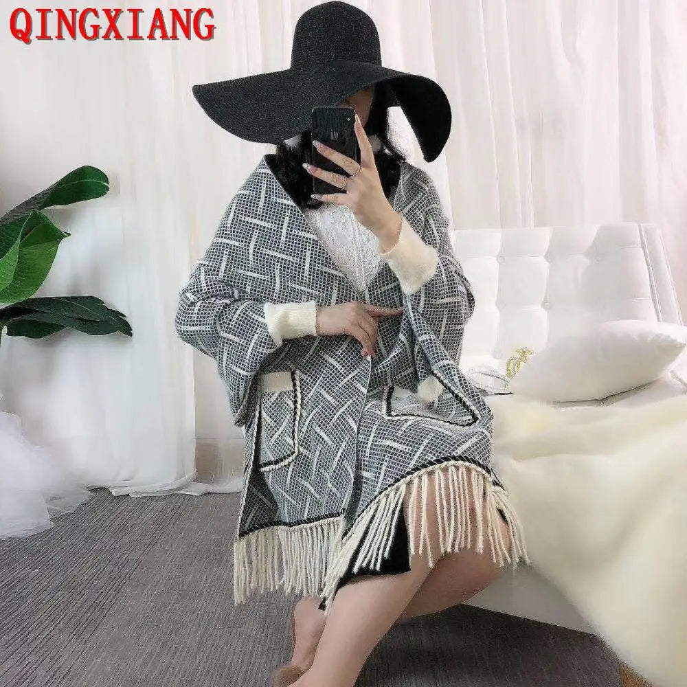 L'ailée - Châle en velours surdimensionné au design unique