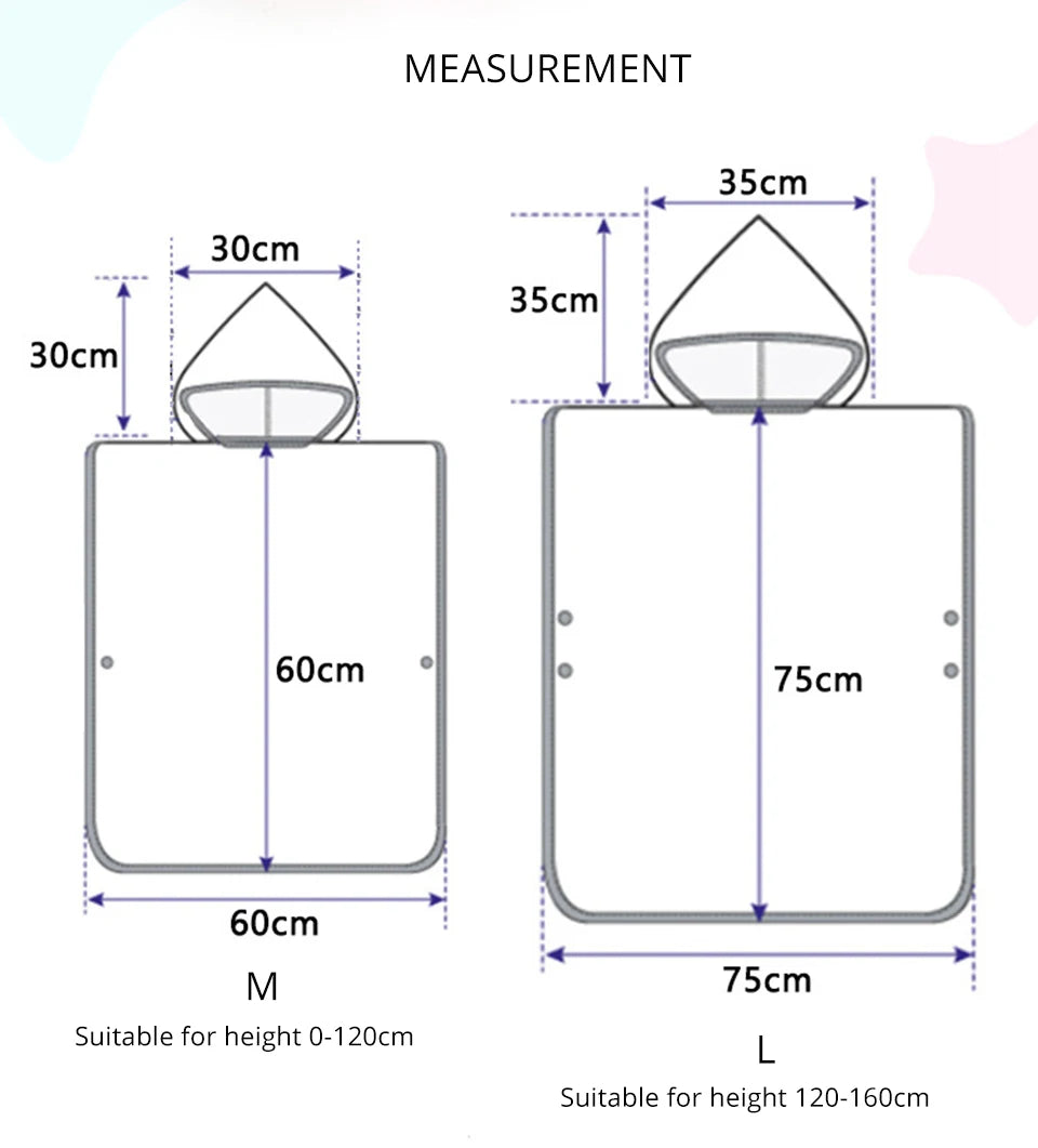 Poncho Serviette Amusante Enfant