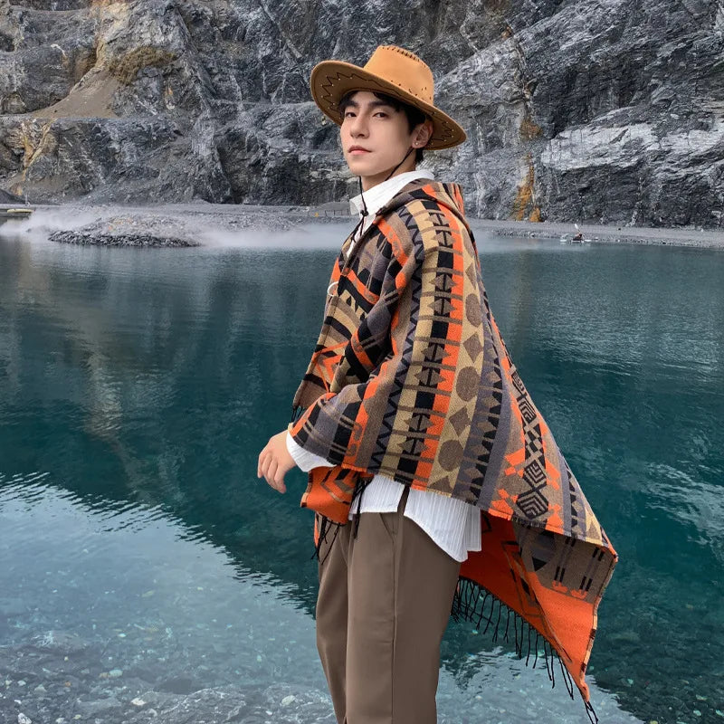 Zoro - Poncho a capuche pour homme