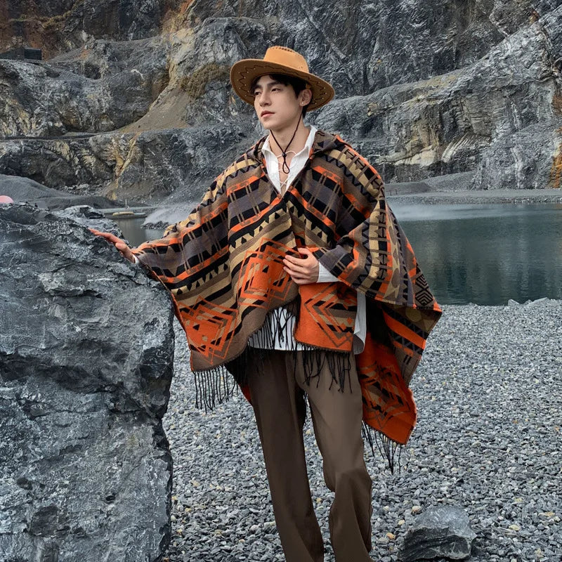 Zoro - Poncho a capuche pour homme