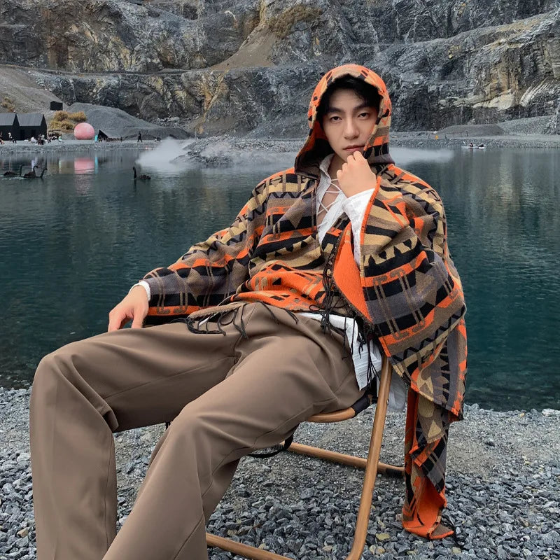 Zoro - Poncho a capuche pour homme