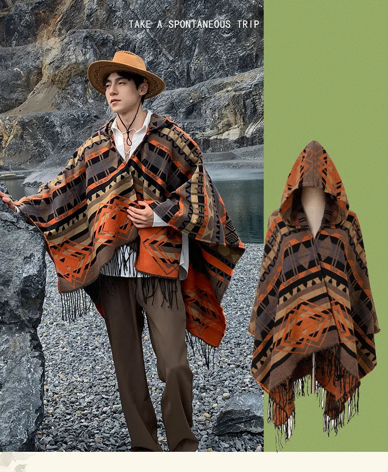 Zoro - Poncho a capuche pour homme