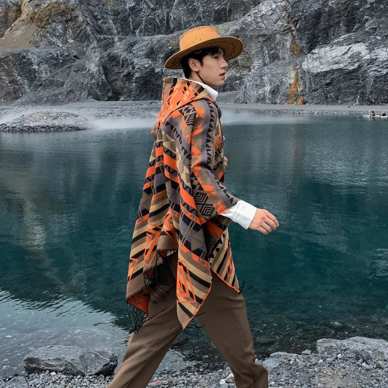 Zoro - Poncho a capuche pour homme